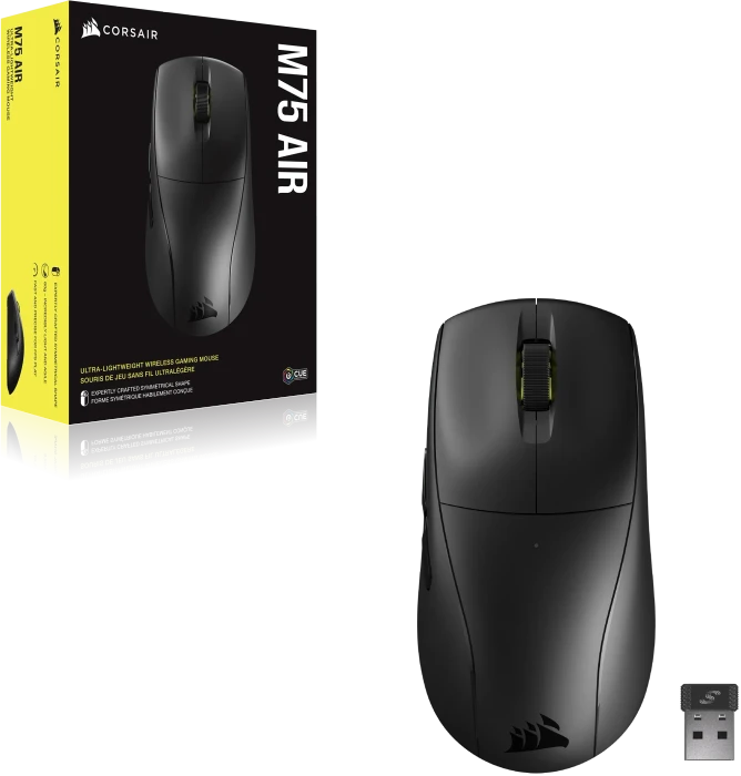 Corsair M75 AIR Ultra-Lightweight Wireless Gaming Mouse, schwarz, USB/Bluetooth