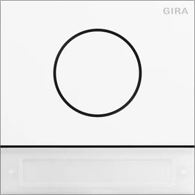Gira System 106 Türstationsmodul, Verkehrsweiß, 1 Ruftaste