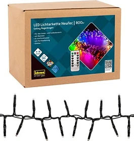 Idena New Tec Lichterkette LED 800x warmweiß mehrfarbig