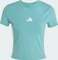adidas Essentials 3-Streifen Slim Baby T-Shirt kurzarm powder teal/white (Damen) Vorschaubild