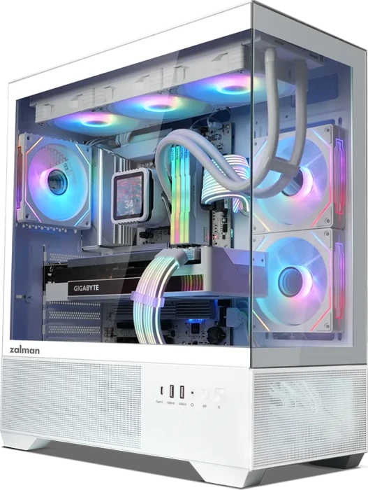 Zalman Chronix White, weiß, Glasfenster