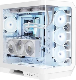 DarkFlash DY570 White, Glasfenster