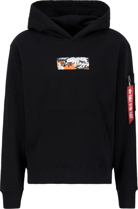 Alpha Industries Camo Panel Hoodie schwarz (Herren)