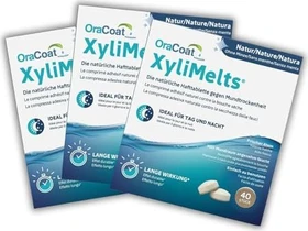 OraCoat XyliMelts Hafttabletten Natur, 120 Stück (3x 40 Stück)