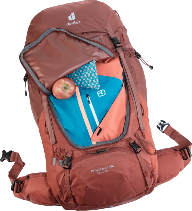 Deuter Futura Air Trek 55+10 SL redwood/lava (Damen)