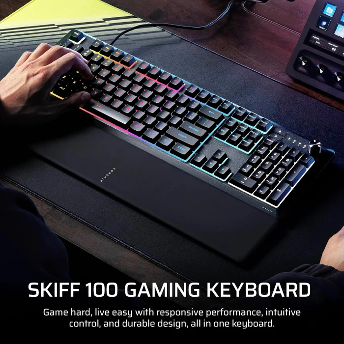 Corsair SKIFF 100, schwarz, LEDs RGB, USB, IT