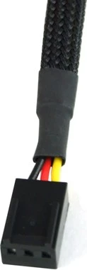 Phobya 3-Pin auf 6x 3-Pin Verteiler, sleeved, 60cm, schwarz