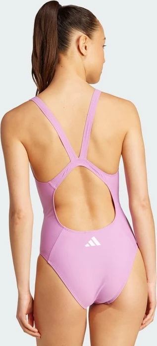 adidas 3-Streifen V-Back Badeanzug preloved purple/white (Damen)