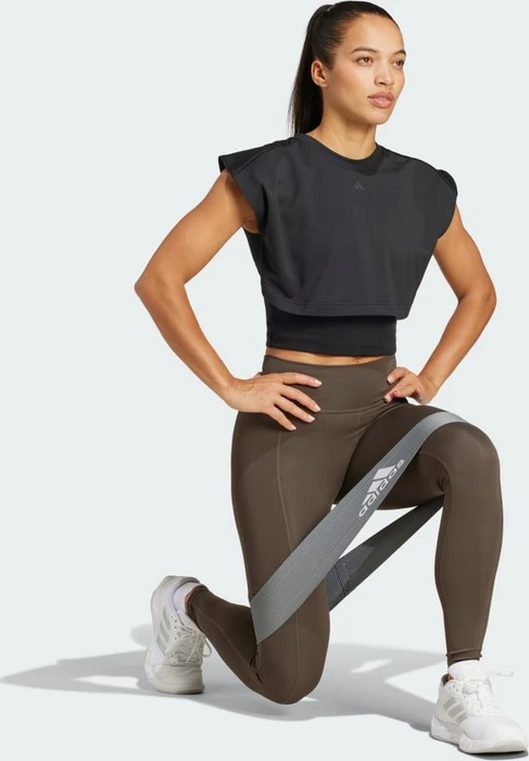 adidas Optime Full-Length Hose lang shadow olive (Damen)