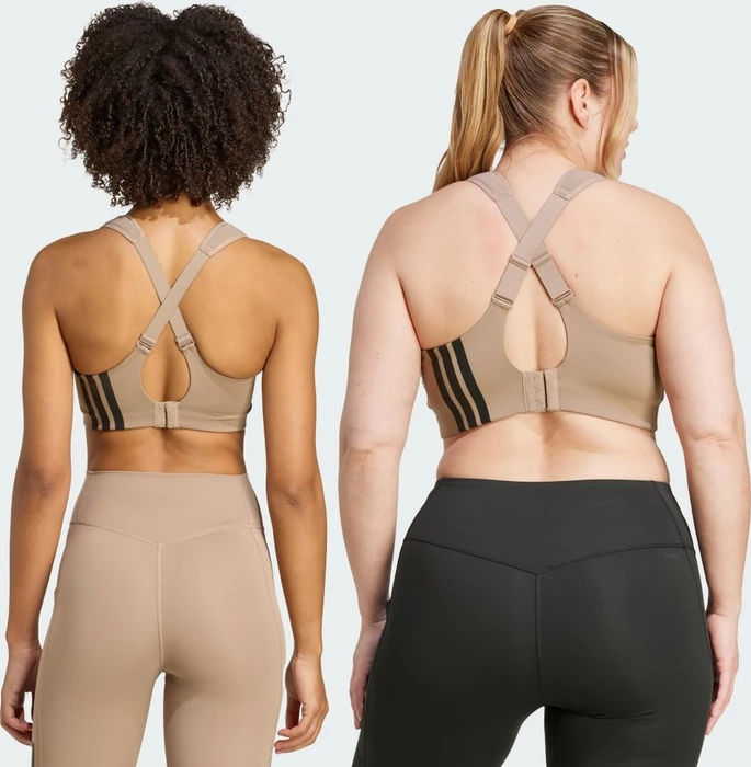 adidas TLRD Impact Training High Support Sport-BH chalky brown (Damen)