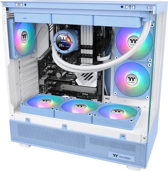 Thermaltake CT140 EX ARGB Sync Reverse Hydrangea Blue, blau/weiß, 140mm, 3er-Pack