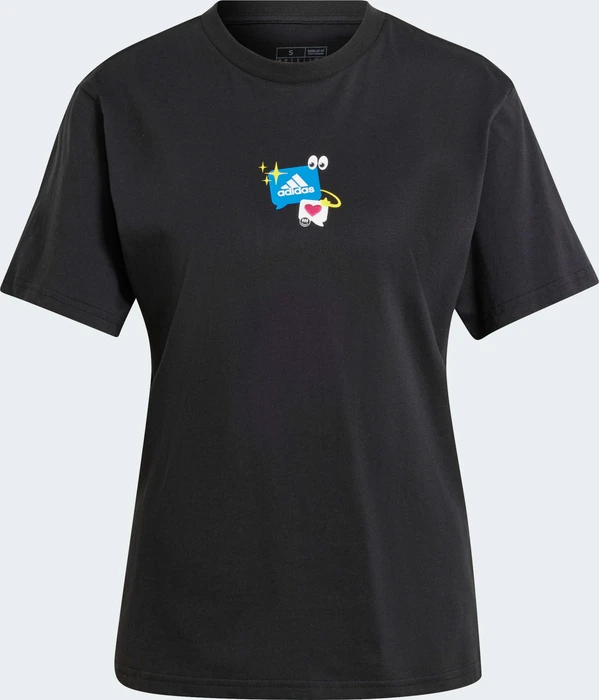 adidas Remoji Graphic T-Shirt kurzarm schwarz (Damen)