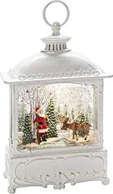 Konstsmide Motiv Laterne Weihnachtsmann mit Elch 30cm LED 1x warmweiß