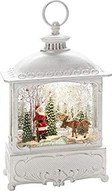 Konstsmide Motiv Laterne Weihnachtsmann mit Elch 30cm LED 1x warmweiß