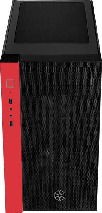 SilverStone Redline Series RL08, rot/schwarz, Glasfenster