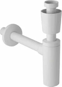 Geberit Tauchrohrgeruchsverschluss für Waschbecken, mit Ventilrosette, Abgang horizontal, ø32mm, weiß-alpin