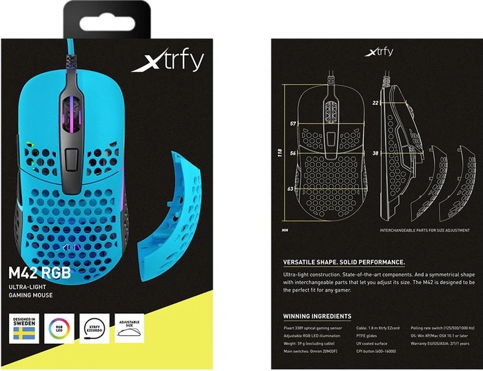 Xtrfy M42 RGB blau, USB
