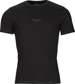 Guess Small Logo T-Shirt kurzarm schwarz (Herren)