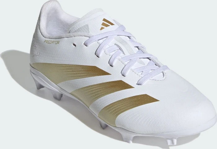 adidas Predator League FG cloud white/gold metallic/sandy beige met (Junior)
