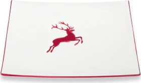 Gmundner Keramik Bordeauxroter Hirsch Platzteller Trend 31cm
