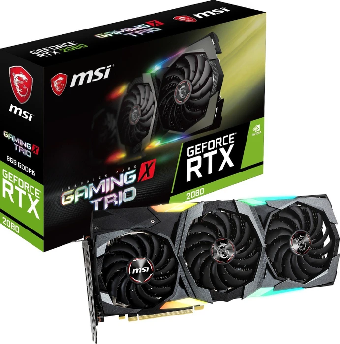 MSI GeForce RTX 2080 Gaming X Trio, 8GB GDDR6, HDMI, USB-C, 3x DP