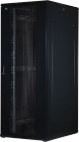 Rockstable 19" Serverschrank 42HE, Gitternetztür, IP2X, schwarz, 1000mm tief