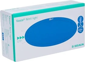 B.Braun Vasco Nitril light Einweghandschuhe S blau, 100 Stück