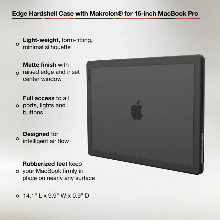 Incase Edge Hardshell with Makrolon für Apple MacBook Pro 16", schwarz