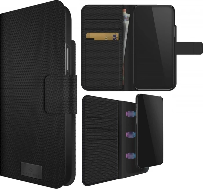 Black Rock 2-In-1 Wallet für Apple iPhone 12 Mini schwarz