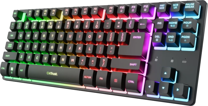 Trust Gaming GXT 1831 Dothix Wireless TKL, schwarz, LEDs RGB, USB, DE