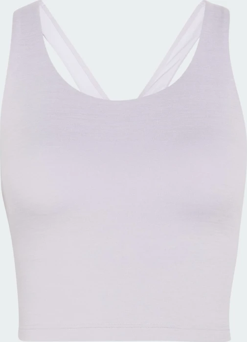 adidas All Me Medium-Support Bra Tanktop Sport-BH frozen purple melange (Damen)