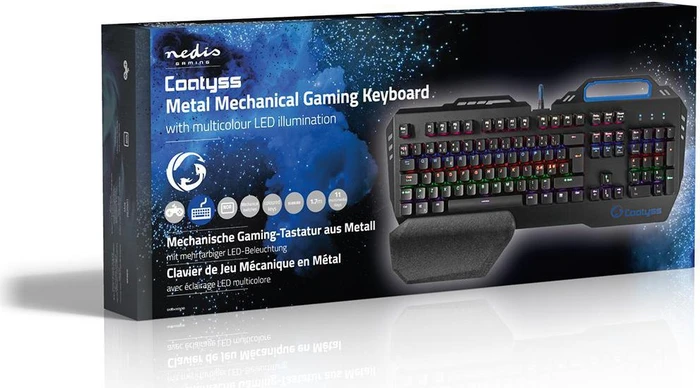 Nedis Coatyss Mechanische Gaming Tastatur, LEDs RGB, Gaote Outemu BLUE, USB, ND