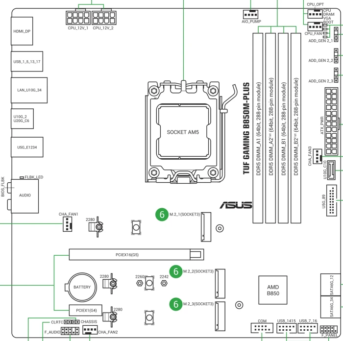 ASUS TUF Gaming B850M-Plus (AMD AM5)