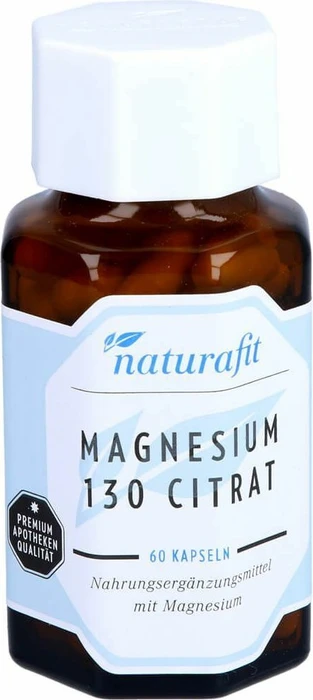 naturafit Magnesium 130 Citrat Kapseln, 60 Stück