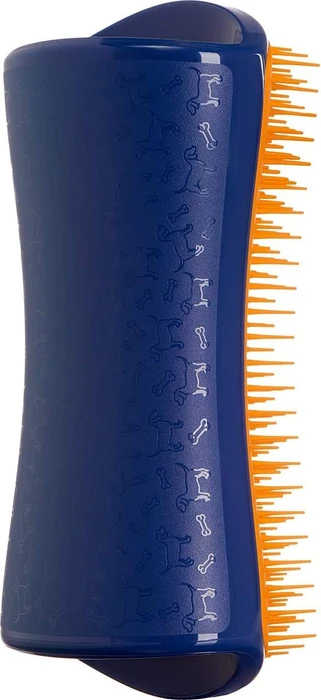PET Teezer Detangling & Grooming Brush, zum Pflegen und Entwirren von feinhaarigem Fell, navy/, orange