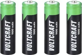 Voltcraft Accu Rechargeable Mignon AA NiMH 1100mAh, 4er-Pack