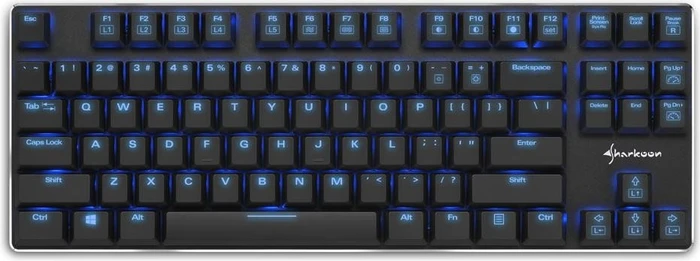 Sharkoon PureWriter TKL, Kailh Choc LOW PROFILE RED, USB, US