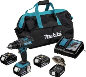 Makita DHP482RFX3 Akku-Schlagbohrschrauber inkl. Tasche + 3 Akkus 3.0Ah + Zubehör
