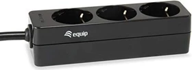 Equip Steckdosenleiste, 3-fach, Blister, 1.1m, schwarz