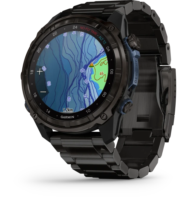 Garmin Descent Mk3i 51mm mit Titanarmband carbon grey & T2 Transceiver Bundle