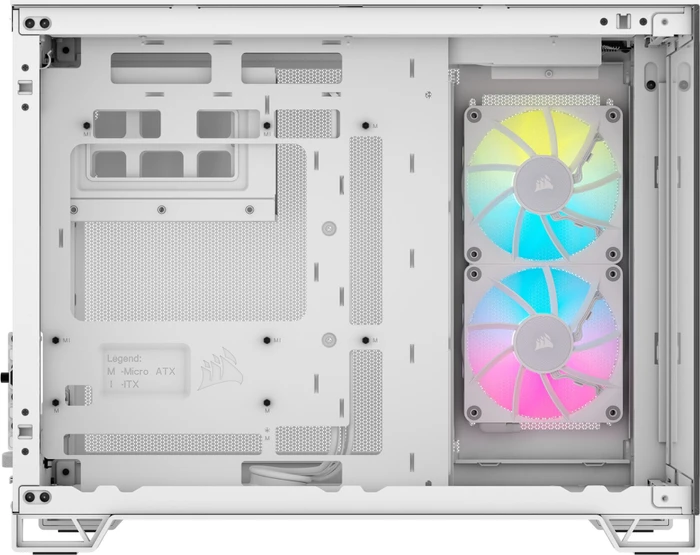 Corsair 2500X RGB, weiß, Glasfenster