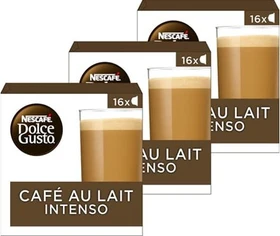 Nestlé Nescafe Dolce Gusto Café Au Lait Intenso Kaffeekapseln, 48 Stück (3x 16 Stück)