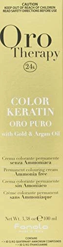 Fanola Oro Therapy Oro Puro Color Keratin Haarfarbe 9.1 sehr helles blond asch, 100ml