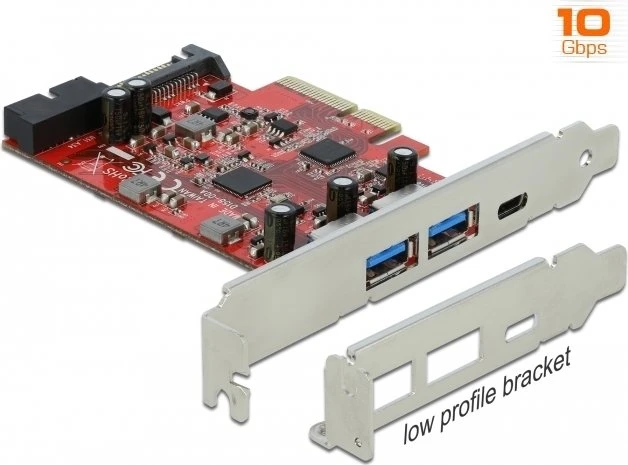 DeLOCK 1x USB-C 3.1, 2x USB-A 3.1, PCIe 3.0 x4