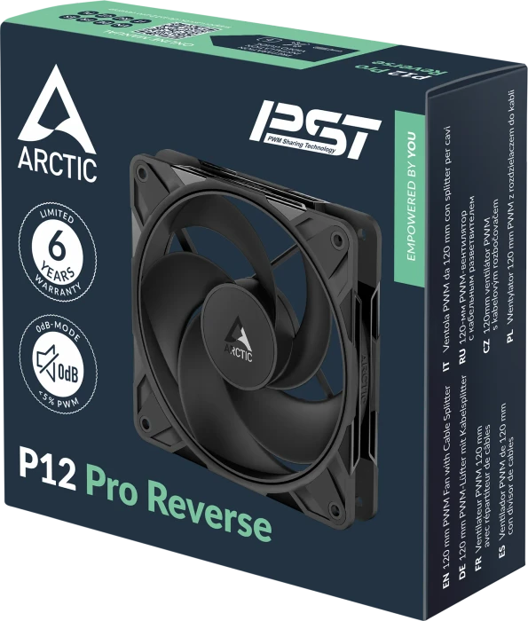 ARCTIC P12 Pro Reverse, schwarz, 120mm, 3er-Pack