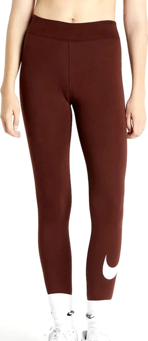 Nike Sportswear Essential Mid-Rise Swoosh Leggings Hose lang bronze eclipse (Damen)