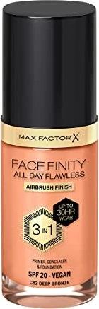 Max Factor Facefinity All Day Flawless Foundation C82 deep bronze LSF20, 30ml