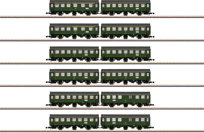 Märklin - Spur Z Personenwagen - Set mit 6 Umbauwagen-Paaren im Display Modelleisenbahn