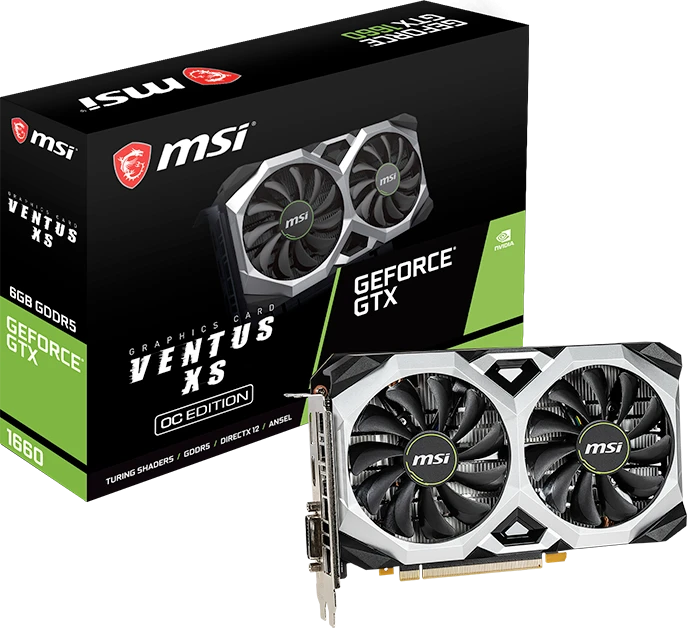 MSI GeForce GTX 1660 Ventus XS 6G OCV1, 6GB GDDR5, DVI, HDMI, DP