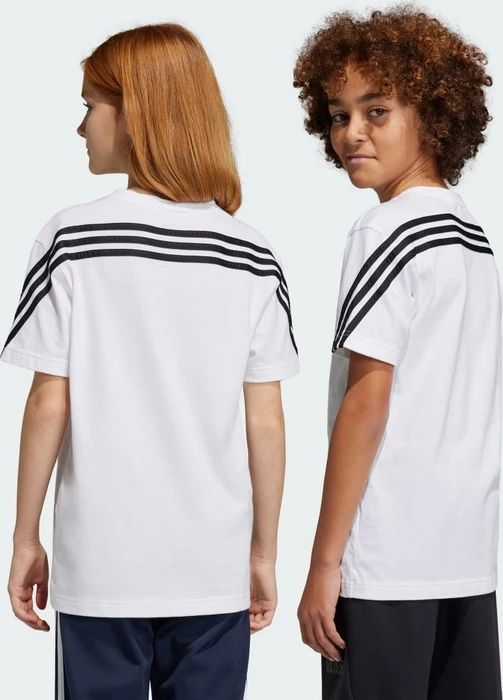 adidas Future Icons 3-Streifen T-Shirt kurzarm weiß/schwarz (Junior)